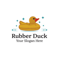 Rubber Duck Logo Vector. Modern swimming rubber duck. Very suitable for any industry, especially related to logos.