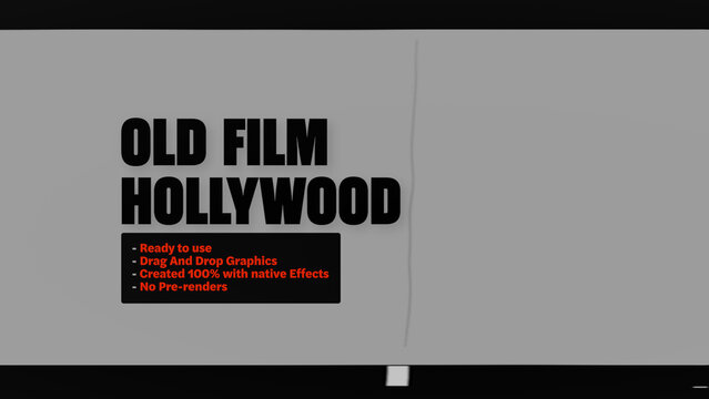 Old Film Hollywood Strip Reel Motion Overlays - Wide Horizontal