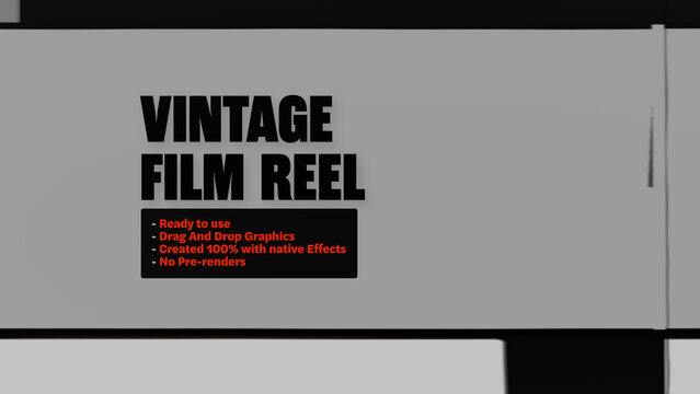 Vintage Border Film Strip Reel Motion Overlays - Wide Horizontal