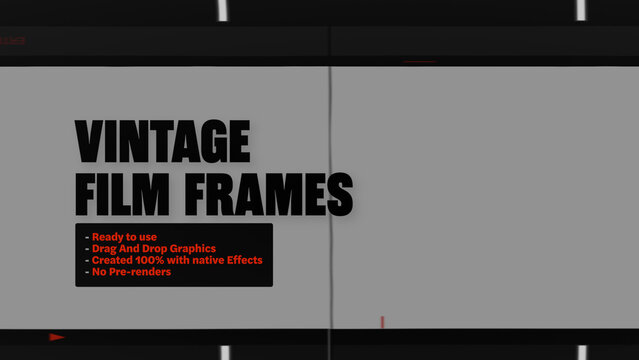 Vintage Frames Film Strip Reel Motion Overlays - Wide Horizontal