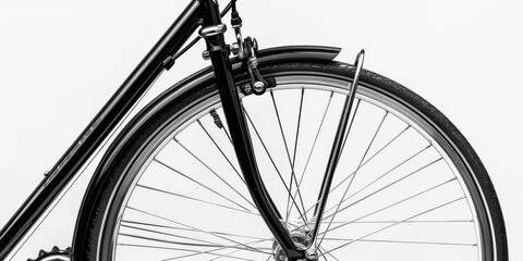 Fototapeta premium Stylish Fixed-Gear Bike Vector Illustration on White Background, Celebrating Simplicity and Urban Cycling Culture