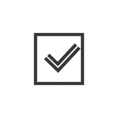 A Black and White Checkmark Inside a Square