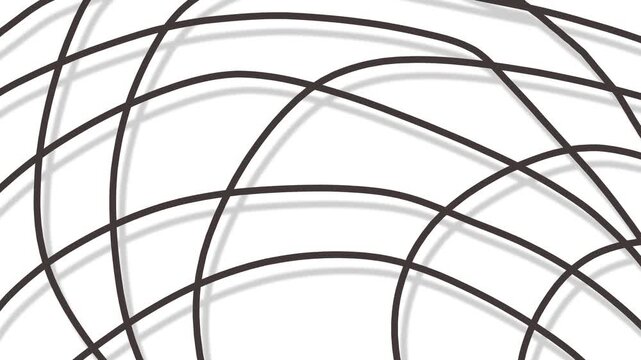 The fishing net or cage moves during the animation.