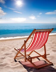 Lounge chairs on the beach