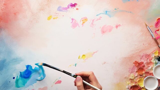 Set of bright watercolor backgrounds isolated in different colors