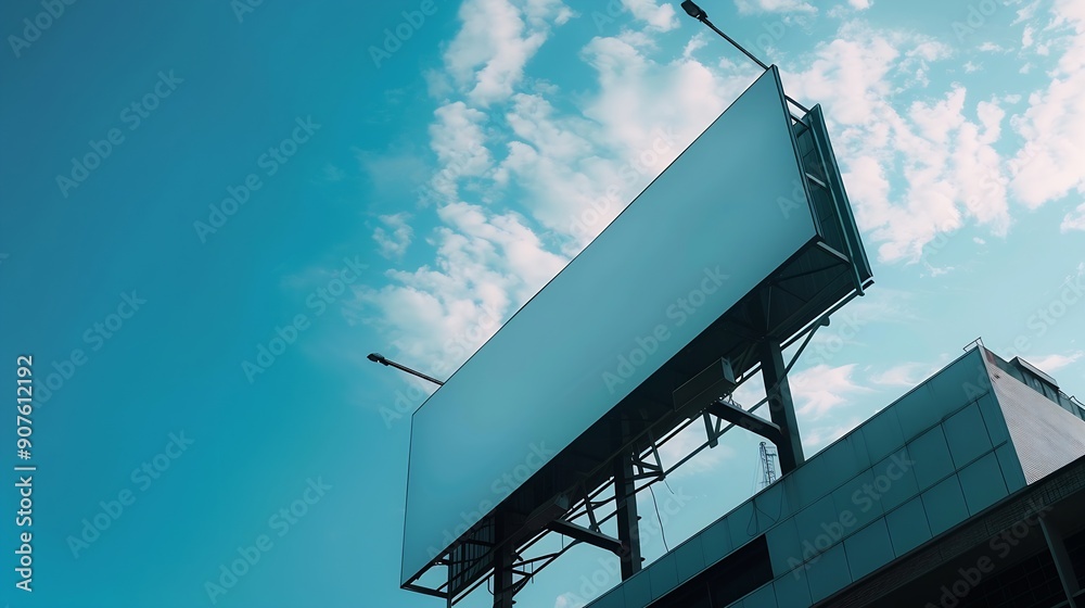 Wall mural Building Billboard Mockup for showcasing your advertisement design to clients : Generative AI