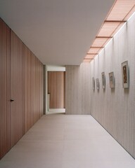 design modern corridor in a hotel room with generative ai