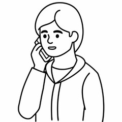 Perpetrator calls your cell phone art vector illustration