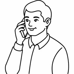 Perpetrator calls your cell phone art vector illustration
