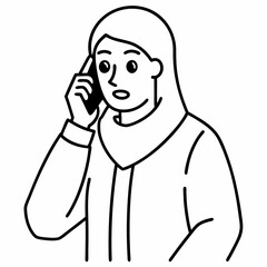 Obraz premium Perpetrator calls your cell phone art vector illustration