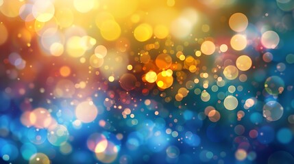 Abstract bokeh background of colorful glowing lights in soft focus in bright sunlight : Generative...