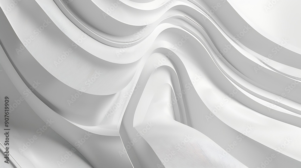 Poster Abstract background with gray background with texture white abstract modern background Geometry shine and layer element similar for presentation design Decorative web layout orposter b : Generative AI