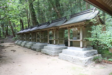 Fototapeta premium A scene of subordinate shrines in the precincts of Dazaifu-tenmangu Shrine 