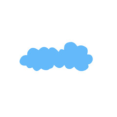 blue cloud vector element