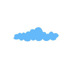 blue cloud vector element