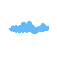 blue cloud vector element