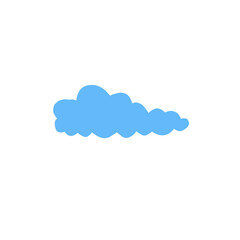 blue cloud vector element