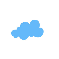 blue cloud vector element