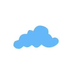 blue cloud vector element