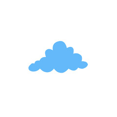blue cloud vector element