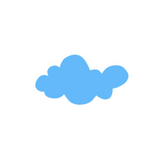 blue cloud vector element