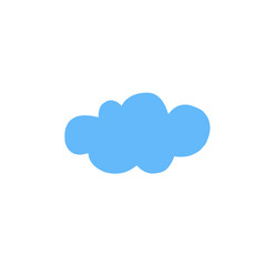 blue cloud vector element