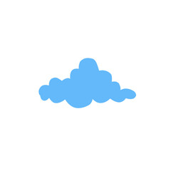 blue cloud vector element