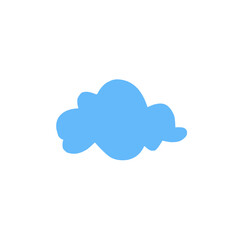 blue cloud vector element