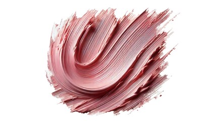 Pink Paint Brush Stroke on White Background