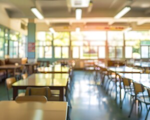 Blurred canteen background