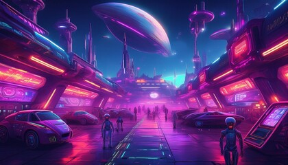 Spaceport on a distant planet