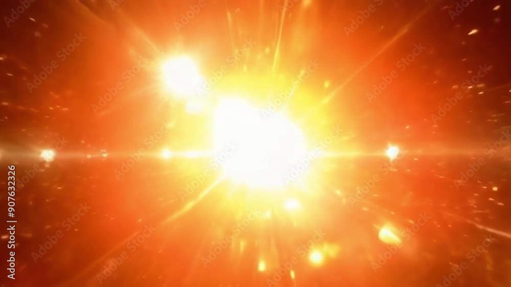 Wall mural a dynamic explosion of light and particles, creating a vibrant and surreal atmosphere enhanced by ci