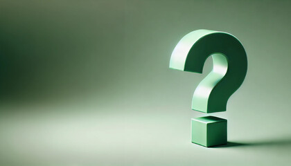 はてな　疑問符　アイコン　？　背景　緑　質問マーク シンプル ミニマリズム クール クリア モダン デザイン インスピレーション 思考 想像力 フラット 背景 光滑 表面 清潔 静か 問題解決 意味
