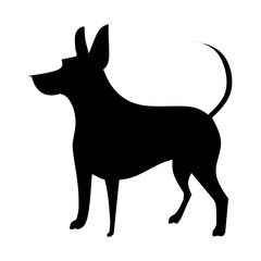 black silhouette of a dog