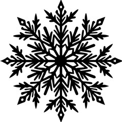 Snowflake silhouette vector illustration,new year, xmas, christmas. Snow, holiday, cold weather, frost. Winter design elements. Vector illustration.