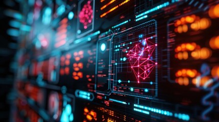 Obraz premium A Close-up Shot Abstract Watercolor Silhouettes of Watercolor business silhouettes, vibrant overlapping hues