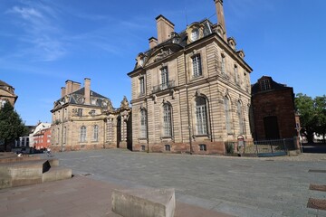 Le palais Rohan, transformé en musée, vu de l'extérieur, ville de Strasbourg, département du Bas Rhin, France