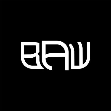 BAW logo design, BAW simple and modern logo. BAW luxurious alphabet design