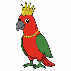 Australian King Parrot  art vector