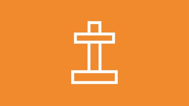 Cross Icon Halloween Animation. 4k video animation for mobile, website, and ui design