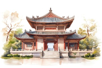 Obraz premium Building architecture tradition pagoda.