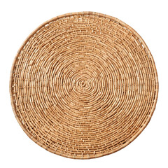 Fototapeta premium Rattan Placemat Isolated on Transparent Background