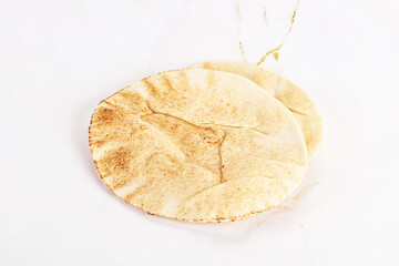 Traditional eastern round pita bread