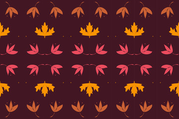 Dark Sophisticated Yellow and Orange: Chic Geometric Pattern for Modern Decor and Fashion, seamless pattern with  flowers fall