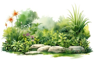 Garden green vegetation outdoors.