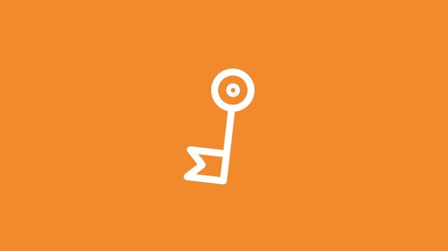 Key Halloween Icon Animation. 4k video animation for mobile, website, and ui design