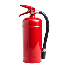 Obraz premium Red Fire Extinguisher Isolated on Transparent Background