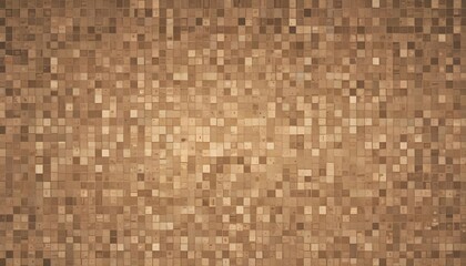 Abstract background with a repeating pattern of small, uneven, brown squares.