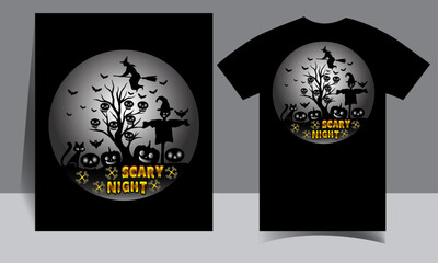 Halloween T-shirt design.