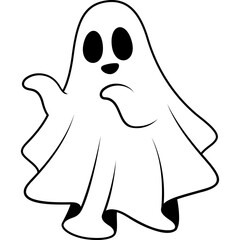 spooky ghost halloween vector illustration

